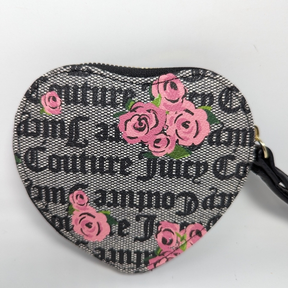 Juicy Couture Multi Rose Fabric Backpack & Heart Shaped Coin Purse - Picture 13 of 16